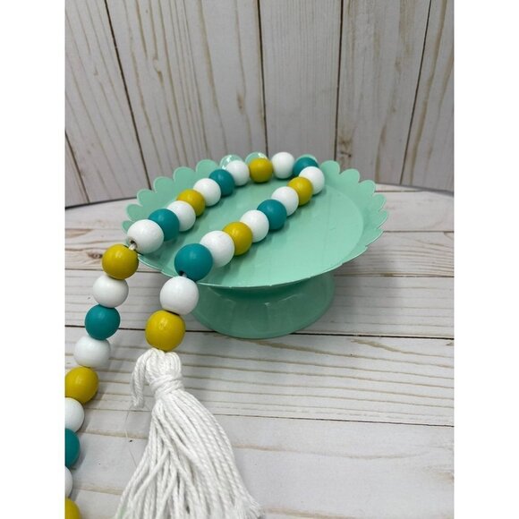 Bunny gnome bead garland cake stand lot decor bundle tiered tray set - Picture 5 of 5